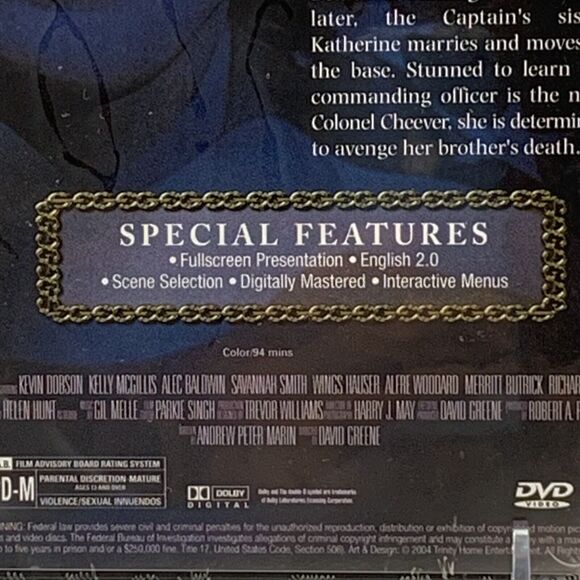 Sweet Revenge DVD 2005 New Alec Baldwin Kelly McGillis Helen Hunt Full Screen - Picture 4 of 7